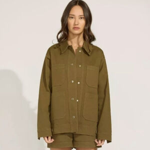 Solid & Striped The Ashton Utility Jacket Chore Neutral Green Size Small